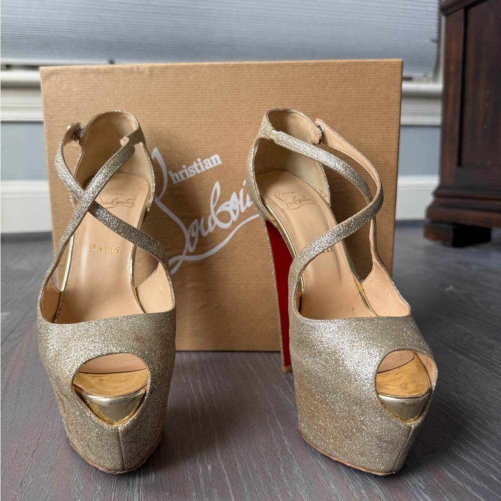 Christian Louboutin Exagona 160 Glitter Heel